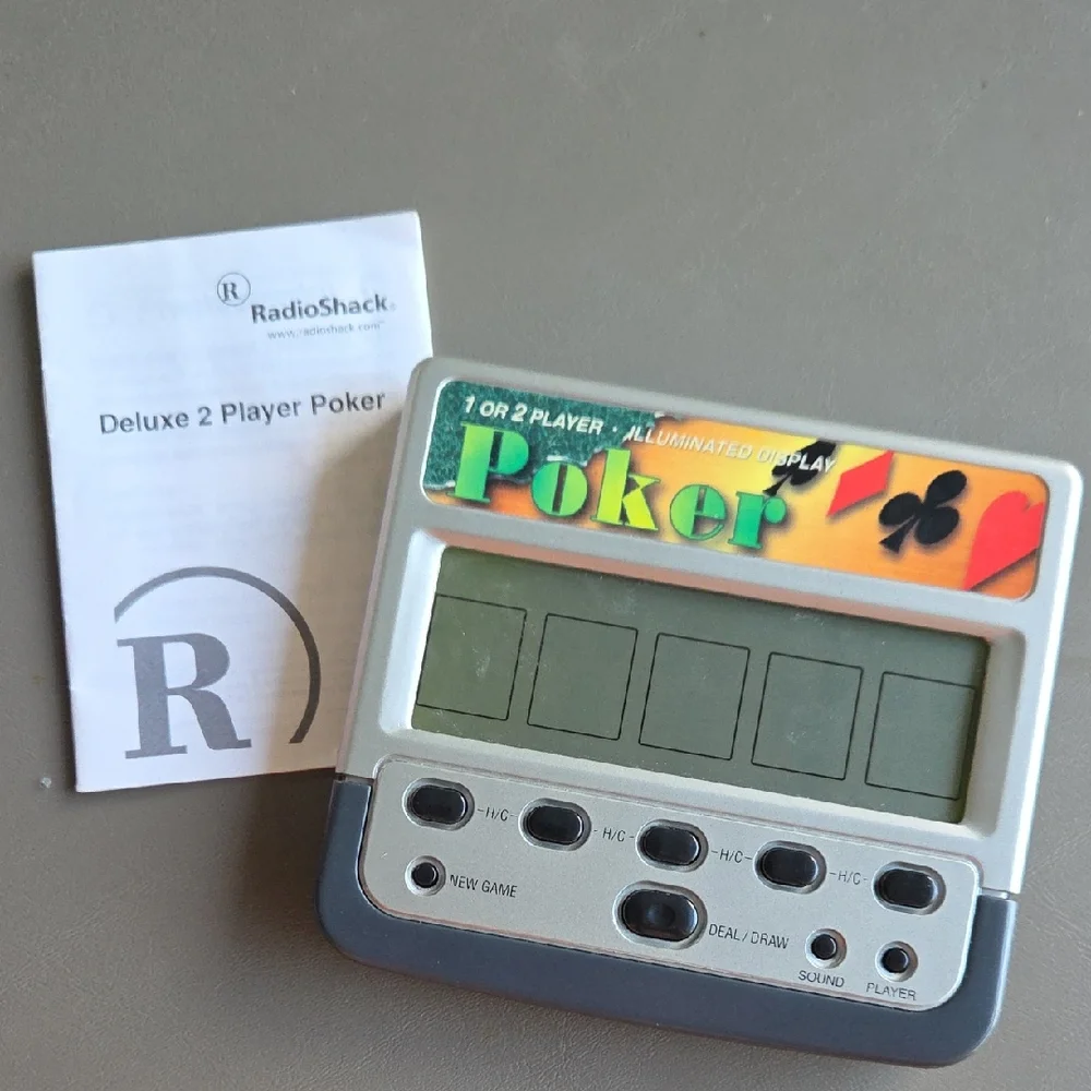 RadioShack Deluxe 2 Player Poker Handheld Console - Silver and Black